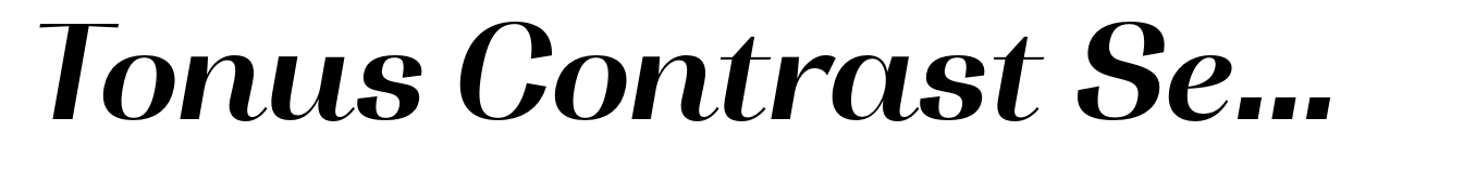 Tonus Contrast Semi Bold Italic